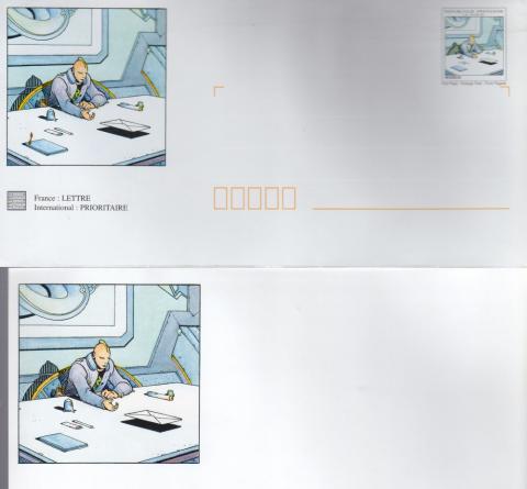 Giraud-Moebius - MOEBIUS - Moebius - La Poste - prêt-à-poster illustrés bande dessinées - Enveloppe et carte - 22 x 11 cm