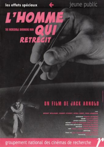 Science fiction/Fantasy - Cinema -  - L'Homme qui rétrécit (The Incredible Shrinking Man), un film de Jack Arnold - Groupement national des cinémas de recherche - petite brochure de présentation