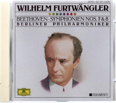 Audio/video - Música Clásica - BEETHOVEN - Beethoven - Symphonies 7 & 8 - Wilhelm Furtwängler, Berliner Philarmoniker - CD 427 401-2