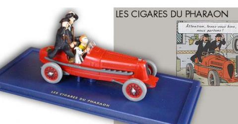 Hergé (Tintinophilie) - Figurines - HERGÉ - En voiture Tintin - 02 - Les Cigares du Pharaon, le bolide rouge