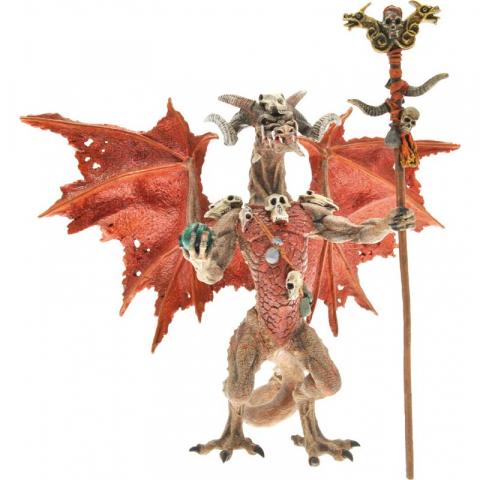 Beeldjes Plastoy - Draken N° 60228 - Dragon sorcier rouge