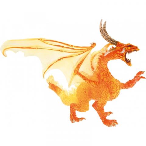 Beeldjes Plastoy - Draken N° 60240 - Grand dragon de feu translucide