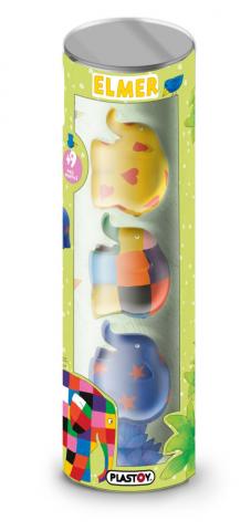 Voor kinderen en educatieve Spellen - Educatieve spelletjes en Speelgoed N° 60845 - Elmer Tube - 3-pack preschool figures