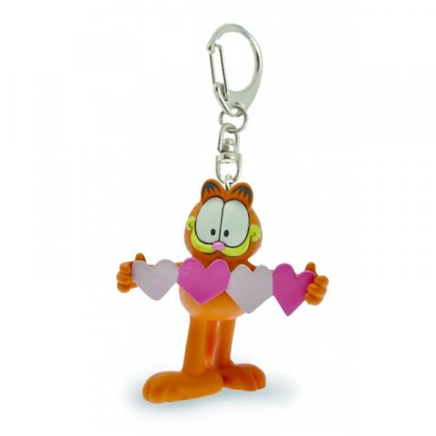 Beeldjes Plastoy - Garfield N° 66055 - Garfield coeurs - porte-clés