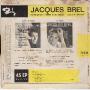 Barclay - Jacques Brel - Jef/Les Bonbons/Le Dernier repas/Au suivant - Disque 45 tours EP Barclay 70636