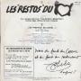 Les Restos du Cœur - Jean-Jacques Goldman/Yves Montand/Michel Platini/Nathalie Baye/Michel Drucker/Coluche - Disque 45 tours - CBS COE 1151